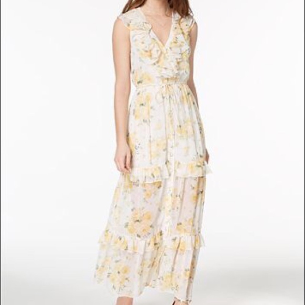 Floral Maxi Dress- Yellow